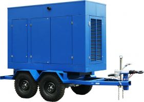 АД-320С-Т400-1РПМ9 на прицепе с АВР